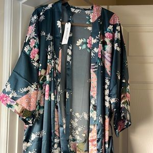 Peacock kimono tunic